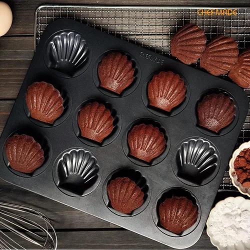 Miniatura 6 de CHEFMADE Madeleine - Sartén antiadherente de 12 cavidades de concha de vieira para hornear