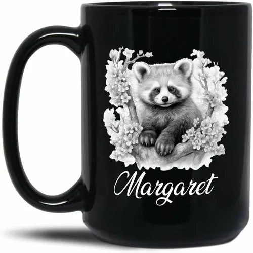 Miniatura 12 de Taza de café negra con diseño de oso de lápiz personalizada, regalo para los amantes de los osos, mamá y papá, taza de café de oso con dibujos