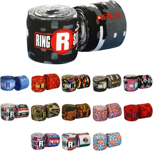 Miniatura 4 de Ringside Apex 180” Boxing Hand Wraps Pair - Durable, Elastic Training Wraps with Hook & Loop Closure, Multi-Color Options, Perfect for MMA, Muay