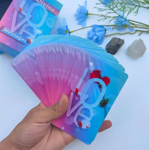 Miniatura 5 de Mazos de Cartas de Oráculo Amor Divino, 64 Cartas de Tarot de Llamas Gemelas, mazos de cartas de oráculo con significados en ellos, Explora temas