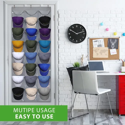 Miniatura 6 de Dofilachy Perchero para sombreros – Organizador de sombreros – Percheros para gorras de béisbol, soporte visible para sombreros – Estante de béisbol