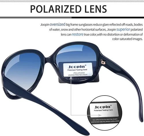 Miniatura 35 de Joopin Lentes de sol de gran tamaño para mujer, polarizados, grandes, para conducción, protección UV, grandes sombras