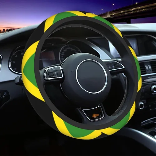 Miniatura 10 de Funda para volante de automóvil con flores burdeos para mujeres y hombres, protector antideslizante para volante, universal de 14 a 15 pulgadas