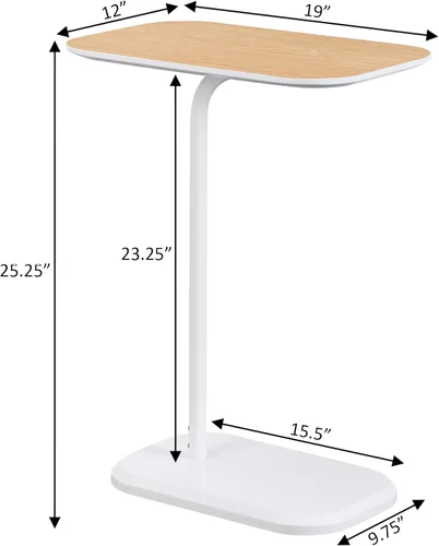Miniatura 3 de Convenience Concepts Oslo C Mesa auxiliar, roble claro/blanco