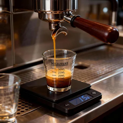 Miniatura 7 de BCnmviku -Vasos corto, taza medidora, taza de espresso, Líquido, vidrio pesado, vaso de vino 2 juegos de 26, para medición gradual 1 onza, 6 Rojo