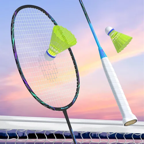 Miniatura 3 de Raquetas de bádminton profesionales de fibra de carbono para patios traseros y gimnasio