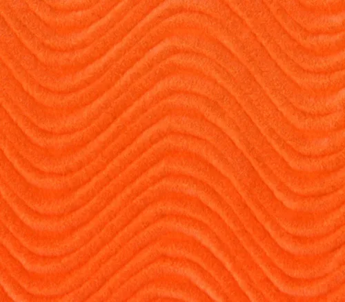 The Yard - Remolino flocado de tela de terciopelo de 58 pulgadas de ancho (naranja)