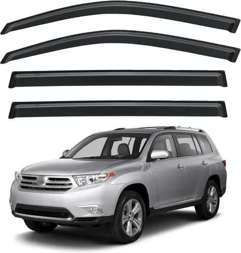 Miniatura 75 de YQAUTEC Viseras de Ventana Protectores de Lluvia para Honda Civic 2022 2023 2024 2025 2026, Deflectores de Viento de Ventilación de Ventana Fuera