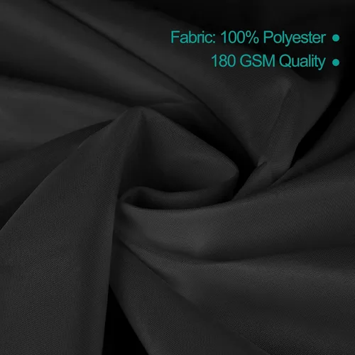 Miniatura 4 de EMART 1 mantel rectangular de 60 x 102 pulgadas, color negro, 100% poliéster, tela gruesa para manteles rectangulares de banquete de boda de 6 pies