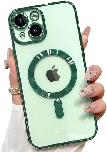 Miniatura 46 de Funda magnética para iPhone 12 Pro Max transparente compatible con MagSafe Funda protectora de lente de cámara integrada para iPhone 12 Pro Max