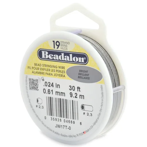 Miniatura 21 de Beadalon Alambre de cuerda de cuentas de acero inoxidable de 19 hebras, 0.018 pulgadas / 0.018 in, bronce, 100 pies / 101.7 ft