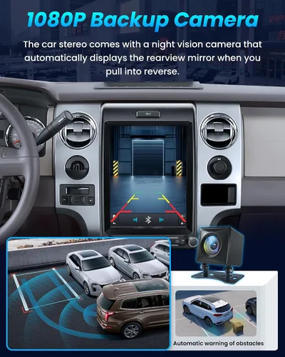 Miniatura 6 de Radio de coche para Ford F150 2013 2014: CPU de 8 núcleos, pantalla táctil de 12.1 pulgadas estéreo con CarPlay Android Auto 5G WiFi GPS Bluetooth