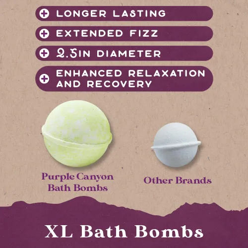 Miniatura 4 de Purple Canyon Bombas de baño de eucalipto para mujer Bomba de baño energizante de menta y eucalipto con aceites esenciales naturales Set