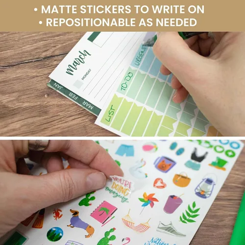 Miniatura 6 de bloom daily planners - Hojas de adhesivos para planificador mensual de celebraciones para decorar el calendario, planificar, álbumes de recortes