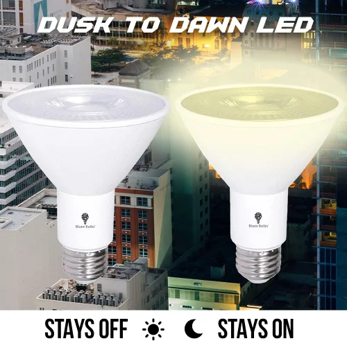 Miniatura 3 de Paquete de 2 bombillas LED PAR30 de inundación del anochecer al amanecer para exteriores con sensor de fotocélula, 12W equivalente a 100 vatios
