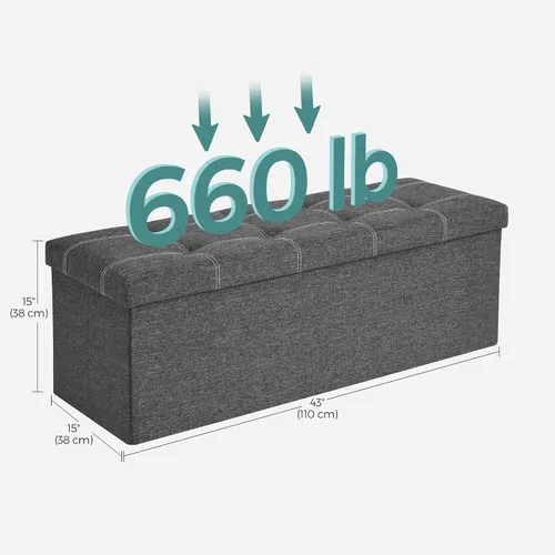 Miniatura 3 de SONGMICS Storage Bench, Folding Storage Chest