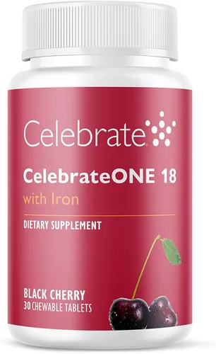 Miniatura 6 de Celebrate Vitamins CelebrateONE - 18 masticables de hierro, 18 mg de hierro, multivitamínico bariátrico una vez al día, vitaminas y minerales