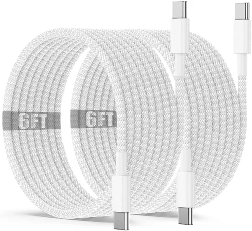 Miniatura 12 de Cable de carga USB C a C de 10 pies, 60W, tipo C a C, cable de carga rápido largo para Apple iPhone 17 Pro Max/17 Air/16 Pro Max/15 Plus, MacBook