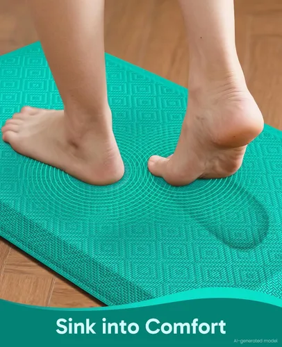 Miniatura 2 de Ophanie Tapetes de cocina para piso, alfombras de cocina de 3/4 de pulgada de grosor, 20 x 32 pulgadas, tapete acolchado antifatiga para estar