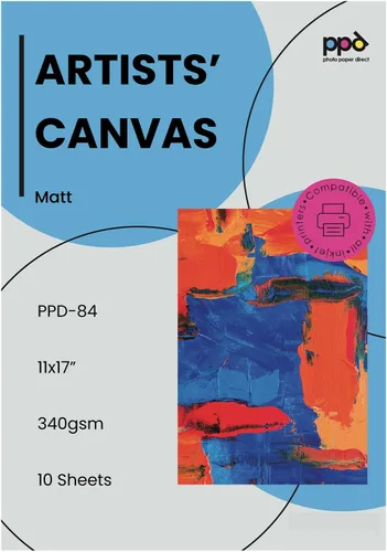 Miniatura 6 de PPD - Hojas de tela imprimibles, papel de lienzo para impresora de inyección de tinta, hojas de tela para impresora de fotos de 8.5 x 11", impresión
