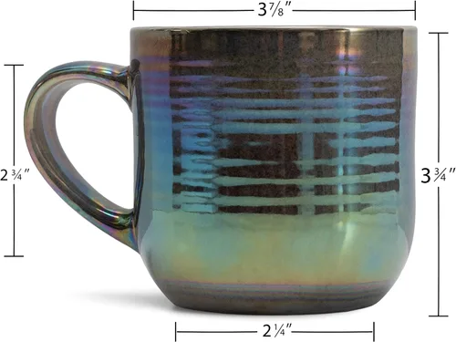 Miniatura 2 de Elanze Designs - Taza de café de cerámica con esmalte reactivo brillante, tamaño grande de 17 onzas líquidas, taza de cocina diaria de grado
