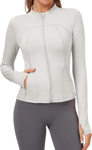 Miniatura 2 de VUTRU Womens Workout Yoga Jacket Lightweight Zip Up Athletic Jacket Lightweight Cropped Jacekt with Pockets
