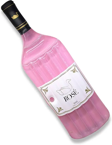SWIMLINE Flotador Inflable para Piscina Tumbona Balsa Colchón, Colchoneta Divertida, Edición Clásica Rosé, Rosa Botella de rosa