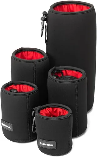 Miniatura 2 de AMBITFUL Bolsa Lensball, Estuche para lentes, Bolsa para lentes de cámara DSLR, negro, neopreno, 5.9x3.93in LP-15