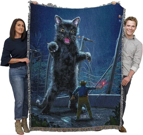 Miniatura 18 de Pure Country - Cobija tejida Catzilla Cat Godzilla, regalo divertido para los amantes de los gatos, puede ser un tapiz o una cobija, de Vincent HIE