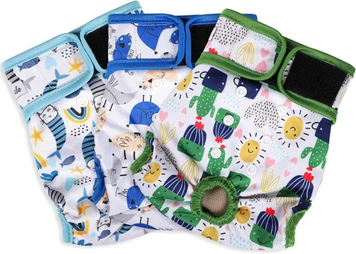 Miniatura 141 de Pañales lavables para perros, para hembras caninas, reutilizables, para periodo de celo, altamente absorbentes, para incontinencia, con broches