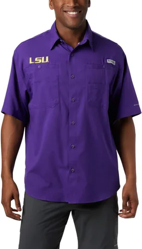 Miniatura 12 de Columbia NCAA Camisa Tamiami de Manga Corta para Hombre Universitaria Tallas Grandes y Altas Fla - Azul