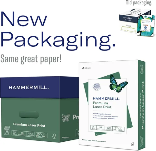 Miniatura 5 de Hammermill Papel para impresora, impresión láser premium 24 lb, 8.5 x 11-5 resma (2,500 hojas), 98 brillante, fabricado en los Estados Unidos
