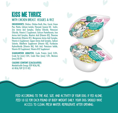 Miniatura 7 de Weruva Best Fido Friend Comidas Tamaño Divertido para Perros, Kiss Me Thrice, Taza de 2.75oz, Paquete de 12