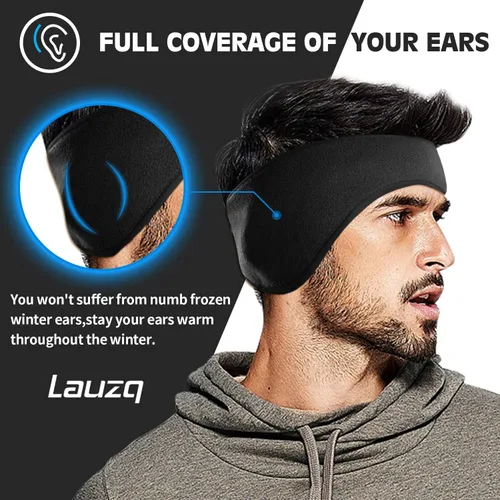 Miniatura 3 de Invierno de forro polar calentadores de orejas para hombres, mujeres, niños, esquí, correr, ciclismo