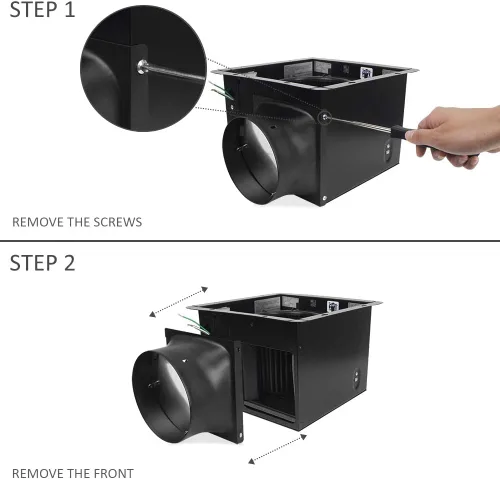 Miniatura 6 de BV Extractor de baño 200CFM - 2.0 Sones, cuello de conducto de 6 pulgadas, habitaciones de hasta 200 pies cuadrados Ventilador de ventilación