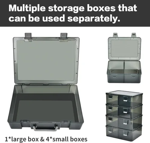 Miniatura 4 de ALCYON 1600+ Caja de Almacenamiento para Tarjetas de Béisbol, Organizador de Tarjetas Deportivas, Estuche de Plástico Duro Compatible con Tarjetas