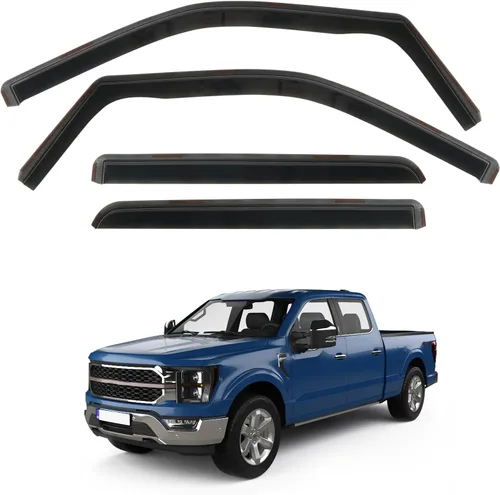 Miniatura 25 de Protectores de lluvia in Channel para Jeep Grand Cherokee L 2021, 2022, 2023, 2024, 2025 2026, deflectores de viento laterales duraderos, viseras