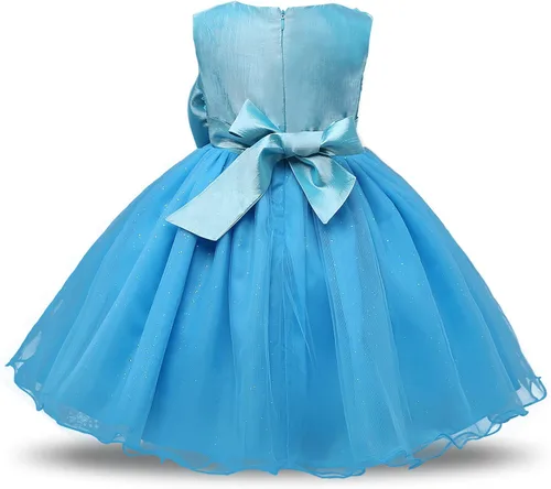Miniatura 2 de NNJXD Chica sin mangas Encaje 3D Flor Tutu Vacaciones Princesa Vestidos
