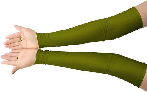 Miniatura 21 de Shinningstar Guantes largos de elastano elástico sin dedos sobre el codo para niñas y niños adultos