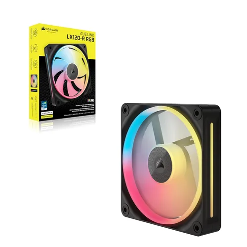 Miniatura 9 de CORSAIR iCUE Link LX120-R RGB Ventilador PWM invertido de 4.72 pulgadas (120 mm) – Ventilador individual – Bajo ruido, rodamiento de cúpula