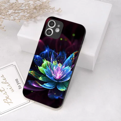 Miniatura 3 de Lily - Funda para iPhone 13, diseño de lirio con purpurina para niñas y mujeres, con TPU suave para iPhone 13 de 6.1 pulgadas