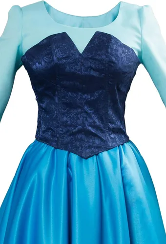 Miniatura 4 de SIDNOR Women Girls Ariel Cosplay Dresses Costume Princess Party Outfit Ball Gown Uniform Blue