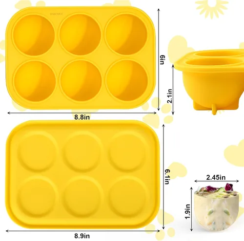 Miniatura 3 de BABORUI Moldes de silicona para golosinas de perro de 6 cavidades con tapa para Woof Pupsicle XLarge de hasta 75 libras, aptos para lavavajillas