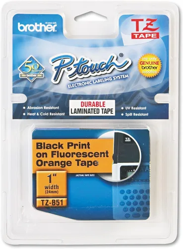 Miniatura 13 de Brother P-touch TZE-S951 - Cinta adhesiva laminada extra resistente de 1 pulgada (24 mm) de ancho, negro sobre plateado mate, laminada