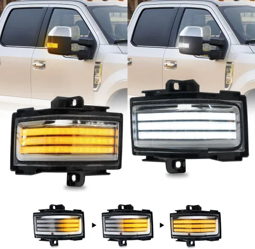 Lámpara LED de Marcador de Espejo Lateral para Ford F150 F250 F350 F450 F550 2018-2022 2023 2024 2025 Super Duty Switchback Luz de Conducción y