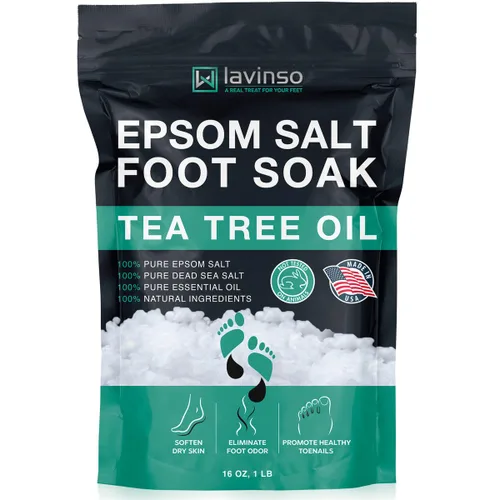 Miniatura 8 de Aceite de árbol de té para pies con sal de Epsom, fabricado en Estados Unidos, para la salud de las uñas de los pies, pies de atletas, olor