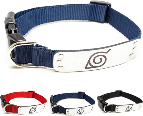 Collar de Perro Naruto para Perros Grandes, Mediano, Collares para Cachorros XS/Pequeños – Collar de Perro de Anime Naruto Shippuden Hidden Leaf
