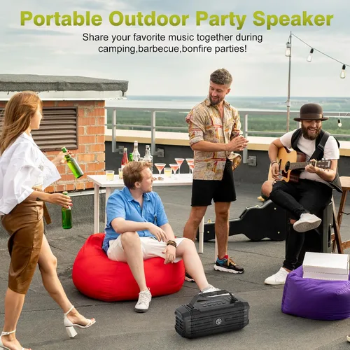 Miniatura 6 de Altavoz Bluetooth de 120W Pico 80W Portátil Inalámbrico Hi-Fi Fuerte para Exteriores IPX6 Impermeable Altavoces Grandes para Fiestas con Graves