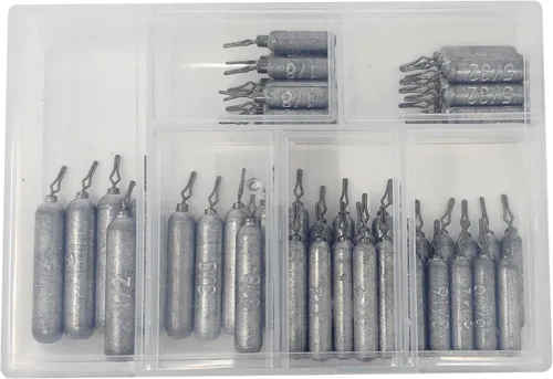Miniatura 17 de Reaction Tackle Pesos de tiro de caída - Plomos para pesca de tiro de caída de agua salada y agua dulce - Forma de lápiz delgado - Plomos de pesca