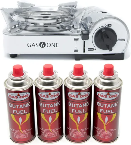 Miniatura 4 de GasOne - Estufa de gas portátil de butano para campamento con estuche de transporte